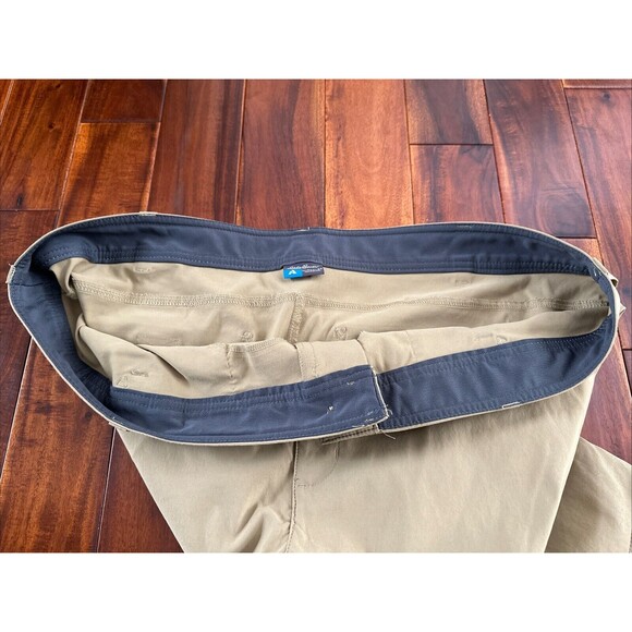 Eddie Bauer Pants Mens T44x34 Beige Cargo First Ascent Zip Pockets Stretch Nylon - Picture 13 of 15